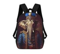 sinyumoney Elephant Poster Sac À Dos Scolaire Pour Filles Et Garçons Avec Poche, Sac À Dos Tendance Pour Enfants 17inch