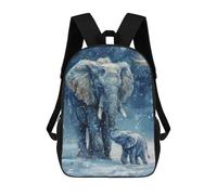 sinyumoney Elephant With Baby Sac À Dos Enfant Fille 3D, Sac D'école, Sac À Dos Pour Tout-petits, Sac À Dos Décontracté, Sac À Livres Tendance 17inch