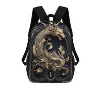 sinyumoney Emperor Golden Dragon Art Sac À Dos Scolaire Léger Pour Étudiants, Idéal Pour L'aéroport, Le Travail Et Les Voyages 17inch