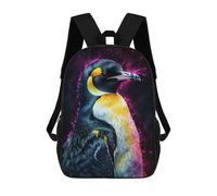 sinyumoney Emperor Penguin Watercolor Sac À Dos, Cartable Imprimé En 3D, Sac À Goûter, Sac À Dos De Voyage, Sac À Dos Entre Amis, Sac À Dos Scolaire Pour Filles Et Garçons 17inch