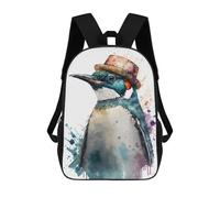 sinyumoney Emperor Penguin Watercolor Sac À Dos Imprimé En 3D Pour Enfants, Sac D'école Grande Capacité, Sac De Voyage, Sac À Livres, Sac À Dos Scolaire Pour Enfants 17inch