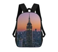 sinyumoney Empire State Building Sac À Dos Enfant Tendance Et Amusant, Sac À Dos Pour Garçons Et Adolescents, Sac D'école Imprimé En 3D Pour Garçons 17inch