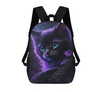 sinyumoney Enchanted Black Kitten Sac À Dos Enfant, Sac À Dos Anime, Grand Sac À Dos Enfant, Sac À Dos Imprimé En 3D Pour Enfants, Cartable, Cartable Pour Garçons Et Filles 17inch