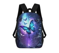 sinyumoney Enchanted Butterfly Garden 17inch Sacs À Dos Scolaires Imprimés En 3D - Sacs À Dos Tendance Pour Garçons Du Primaire Et Du Collège