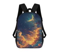 sinyumoney Enchanted Celestial Dreamscape Sac À Dos Scolaire Pour Enfants, 43 Cm (17 Pouces), Imprimé En 3D, Pour Garçons, Élèves Du Primaire Et Du Collège