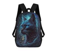 sinyumoney Enchanted Celestial Feline -2 Sacs À Dos Imprimés En 3D Pour Enfants, Sacs D'école Tendance Pour Garçons, Sacs De Voyage, Sacs Scolaires Pour Élèves Du Primaire 17inch