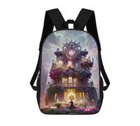 sinyumoney Enchanted Clock Tower Sac À Dos Scolaire Imprimé En 3D Pour Enfants, Sac À Dos De Voyage, Sac Tendance Et Décontracté Pour Écoliers 17inch