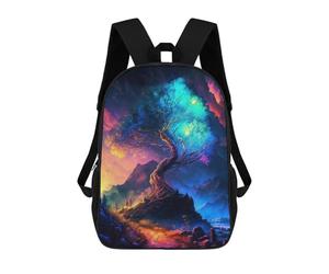 sinyumoney Enchanted Cosmic Tree -4 Sac À Dos Scolaire Pour Enfants, Sac À Dos De Voyage Décontracté, Grand Sac À Dos Pour Garçons Et Filles 17inch