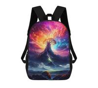sinyumoney Enchanted Cosmic Tree Landscape 17inch Sacs À Dos Scolaires Imprimés En 3D - Sacs À Dos Tendance Pour Garçons Du Primaire Et Du Collège