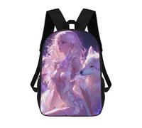 sinyumoney Enchanted Fantasy Fairy Tale Wolf Sac À Dos Scolaire Léger Et Décontracté Pour Adolescents, Filles, Garçons, Femmes Et Hommes 17inch