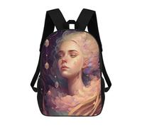 sinyumoney Enchanted Fantasy Portrait -2 Sacs À Dos Pour Enfants, Cartables Imprimés En 3D, Sacs À Dos Pour Élèves Du Primaire Et Du Collège (garçons Et Filles) 17inch