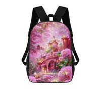sinyumoney Enchanted Floral Gateway Sac À Dos Imprimé En 3D, Sac D'école Décontracté Et Tendance Pour Enfants, Sac D'école Pour Garçons, Collégiens 17inch