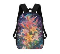 sinyumoney Enchanted Floral Symphony Sac À Dos Enfant, Sac D'école, Sac À Dos Imprimé 3D Avec Motif De Dessin Animé, Grande Capacité, Pour Garçons Et Filles 17inch