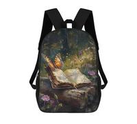 sinyumoney Enchanted Forest Book Sac À Dos Scolaire Pour Enfants, Grand Sac À Dos 3D, Cadeau Pour Enfants 17inch