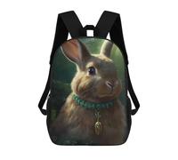 sinyumoney Enchanted Forest Bunny Sac À Dos Scolaire Imprimé En 3D Pour Enfants, Sac À Dos Garçon/fille, Sac De Voyage Pour Enfants 17inch