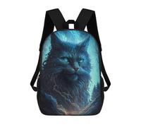 sinyumoney Enchanted Forest Cat -4 Sac À Dos Scolaire Imprimé En 3D, Sac À Dos Tendance Pour Enfants, Sac À Dos Pour Garçons, Élèves Du Collège 17inch