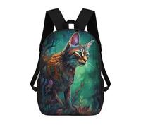 sinyumoney Enchanted Forest Cat -6 Sac À Dos Enfant, Cartable, Sacs À Dos Scolaires Imprimés En 3D Pour Élèves Du Primaire Et Du Collège, Cadeau D'anniversaire Pour Adolescents 17inch