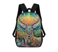 sinyumoney Enchanted Forest Deer -21 Sacs À Dos Pour Enfants, Cartables 3D Personnalisés Pour Garçons Et Filles, Grands Sacs À Dos Scolaires Décontractés 17inch
