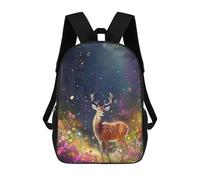 sinyumoney Enchanted Forest Deer-8 Sacs À Dos Pour Enfants, Cartables, Sacs À Dos Scolaires Imprimés En 3D, Sacs À Dos De Voyage Tendance Pour Enfants (primaire, Collège) 17inch