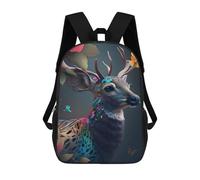 sinyumoney Enchanted Forest Deer Fantasy Sac À Dos Scolaire Pour Adolescents, Imprimé En 3D, Ajustable, À Poches Tendance, Pour Enfants, Garçons, Filles, Étudiants Et Adolescents 17inch
