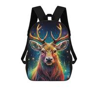 sinyumoney Enchanted Forest Deer Portrait -4 Sac À Dos Scolaire Imprimé En 3D Pour Garçons Et Filles, Sac À Dos Pour Enfants, Sac De Voyage 17inch