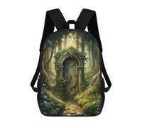 sinyumoney Enchanted Forest Doorway Sac À Dos Scolaire Imprimé En 3D Pour Garçons Et Filles, Sac À Dos Pour Ordinateur Portable Pour Enfants/étudiants/adultes 17inch