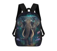 sinyumoney Enchanted Forest Elephant Sac À Dos Enfant, Cartable, Sacs À Dos Scolaires Imprimés En 3D Pour Élèves Du Primaire Et Du Collège, Cadeau D'anniversaire Pour Adolescents 17inch
