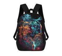 sinyumoney Enchanted Forest Encounter -3 Sac À Dos Scolaire Pour Enfants, Imprimé En 3D, Tendance Et Décontracté, Pour Garçons, Élèves Du Primaire Et Du Collège 17inch