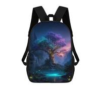 sinyumoney Enchanted Forest Glowing Tree Sac À Dos Scolaire Pour Enfants, Sac À Dos De Voyage Décontracté, Grand Sac À Dos Pour Garçons Et Filles 17inch