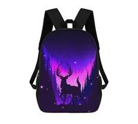 sinyumoney Enchanted Forest Night Sac À Dos Scolaire Pour Adolescents, Imprimé En 3D, Ajustable, À Poches Tendance, Pour Enfants, Garçons, Filles, Étudiants Et Adolescents 17inch