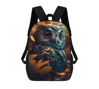 sinyumoney Enchanted Forest Owl Sac À Dos Scolaire Pour Enfants Imprimé En 3D, Idéal Pour Les Voyages Et Les Lectures, Pour Les Garçons Et Les Élèves Du Primaire 17inch