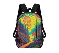 sinyumoney Enchanted Forest Pathway - 8 Sac d'école imprimé 3D pour enfants - Sac à dos décontracté et tendance pour les enfants et les étudiants, Chemin de la forêt enchantée -8, 17"