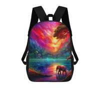 sinyumoney Enchanted Forest Reflections -3 Sacs À Dos, Sac À Dos Enfant, Sac D'école, Sac À Dos De Voyage Imprimé En 3D, Accessoire De Mode, Sac À Dos Imperméable Pour Enfants 17inch