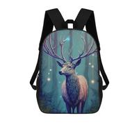 sinyumoney Enchanted Forest Stag -3 Sac À Dos, Cartable Imprimé En 3D, Sac À Goûter, Sac À Dos De Voyage, Sac À Dos Entre Amis, Sac À Dos Scolaire Pour Filles Et Garçons 17inch