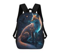 sinyumoney Enchanted Fox Gazing Stars Sacs À Dos Décontractés Pour Enfants, Sacs D'école Pour Adolescents, Filles Et Garçons, Sacs À Dos Pour Livres 17inch