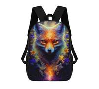 sinyumoney Enchanted Fox Portrait Sacs À Dos, Sac À Dos Enfant, Sac D'école, Sac À Dos De Voyage Imprimé En 3D, Accessoire De Mode, Sac À Dos Imperméable Pour Enfants 17inch