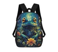 sinyumoney Enchanted Garden Frog Sac À Dos Enfant, Cartable, Sac D'école, Motif Dessin Animé 3D, Sac Pour Ordinateur Portable, Pour Garçons Et Filles 17inch