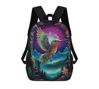 sinyumoney Enchanted Hummingbird Flight Sac À Dos Scolaire Imprimé En 3D Pour Enfants, Sac À Dos De Voyage, Sac Tendance Et Décontracté Pour Écoliers 17inch