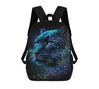 sinyumoney Enchanted Leopard with Flowers Sacs À Dos Pour Enfants, Sac À Dos Scolaire Imprimé En 3D Pour Enfants, Sac À Dos De Voyage, Sac À Livres Pour Enfants 17inch Sac D'école