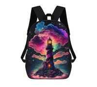 sinyumoney Enchanted Lighthouse Sky Sacs À Dos Décontractés Pour Enfants, Sacs D'école Pour Adolescents, Filles Et Garçons, Sacs À Dos Pour Livres 17inch