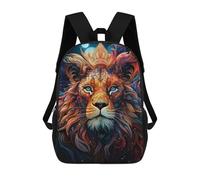 sinyumoney Enchanted Lion Portrait -14 Sac À Dos Scolaire Pour Enfants 17 Pouces, Sac À Dos Décontracté Pour Les Voyages, Grand Sac À Dos De Jour Pour Garçons Et Filles 17inch