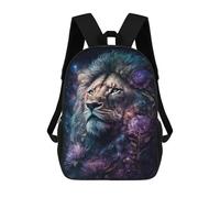 sinyumoney Enchanted Lion with Flowers Sac À Dos Imprimé En 3D, Sac D'école Décontracté Et Tendance Pour Enfants, Sac D'école Pour Garçons, Collégiens 17inch