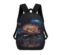 sinyumoney Enchanted Lotus Pond Reflection Sacs À Dos Tendance Imprimés En 3D 17inch Sac D'école Décontracté Pour Enfants, Garçons, Élèves Du Primaire Et Du Collège
