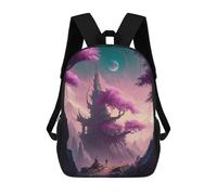 sinyumoney Enchanted Moonlit Pathway Sac À Dos Scolaire Enfant Tendance Et Décontracté, Sac À Dos Imprimé En 3D Pour Garçon, Grand Sac À Dos 17inch
