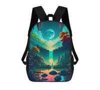 sinyumoney Enchanted Moonlit Valley -1 Sac À Dos Scolaire Imprimé En 3D Pour Enfants, Sac À Dos Garçon/fille, Sac De Voyage Pour Enfants 17inch