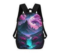 sinyumoney Enchanted Moonlit Valley -2 Sac À Dos Scolaire Pour Enfants Imprimé En 3D, Idéal Pour Les Voyages Et Les Livres 17inch