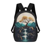 sinyumoney Enchanted Moonlit Waterfall Scene -1 Sacs À Dos Décontractés Pour Enfants, Sacs D'école Pour Adolescents, Filles Et Garçons, Sacs À Dos Pour Livres 17inch