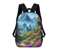 sinyumoney Enchanted Mountain Valley Sac À Dos Scolaire Pour Enfants, Imprimé En 3D, Tendance Et Décontracté, Pour Garçons, Élèves Du Primaire Et Du Collège 17inch