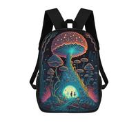 sinyumoney Enchanted Mushroom Forest Sac À Dos Scolaire Imprimé En 3D Pour Enfants, Sac À Dos De Voyage Tendance Et Décontracté Pour Écoliers 17inch