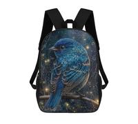 sinyumoney Enchanted Night Bluebird 17inch Sac À Dos Scolaire Imprimé En 3D Pour Enfants, Style Décontracté Et Tendance, Idéal Pour Les Voyages Et Les Études.
